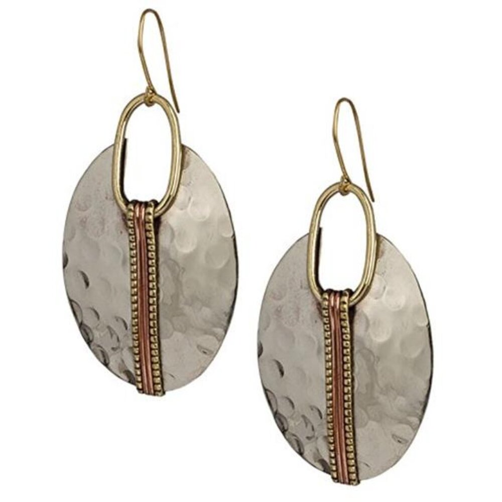 Boho Earrings for Women Gold Silver Copper Dangle Oval Round Handmade Jewelry